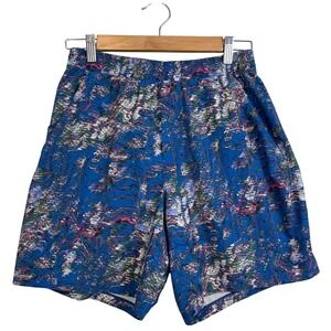 Lululemon Pace Breaker Lined Shorts 7 Hyper Flow Multi Blue LM7AGXS Mens S